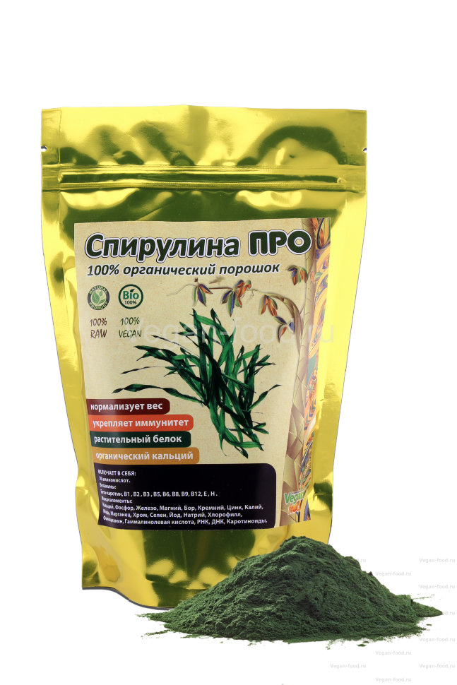 Спирулина ПРО - водоросль (таблетки) органик 250 г